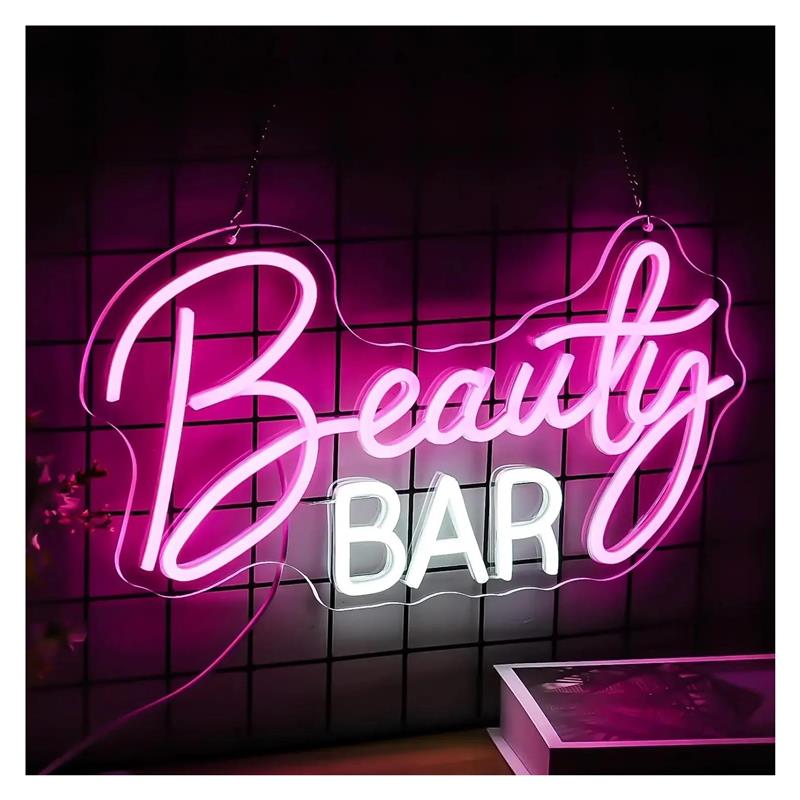 Beauty Makeup Bar - Insegna al neon Beauty Bar con