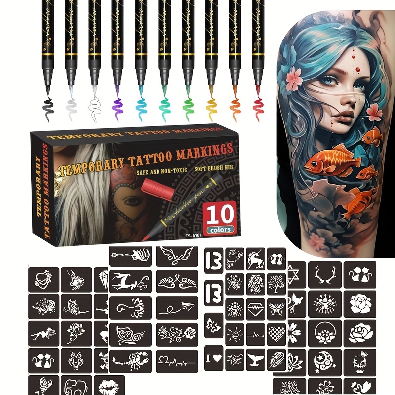 Beauty Makeup Pictures - Set di pennarelli per tatuaggi temporanei