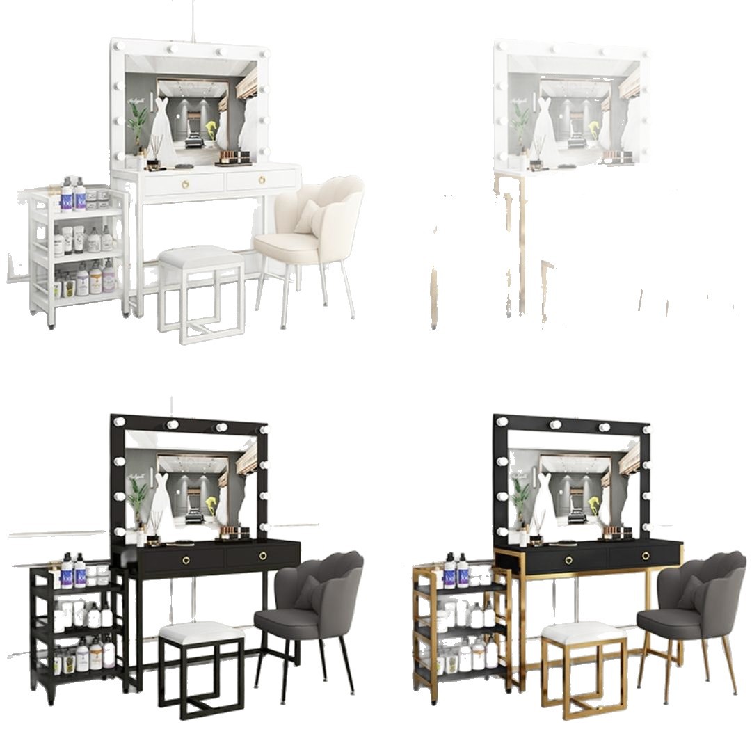 Beauty Makeup School - Comò da studio con specchio e