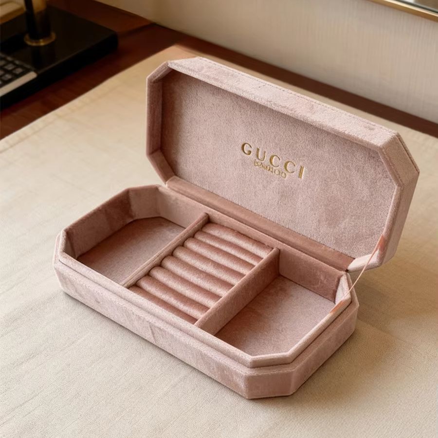 Ysl Beauty Makeup - Borsa Gucci in Velluto Rosa Chiaro,