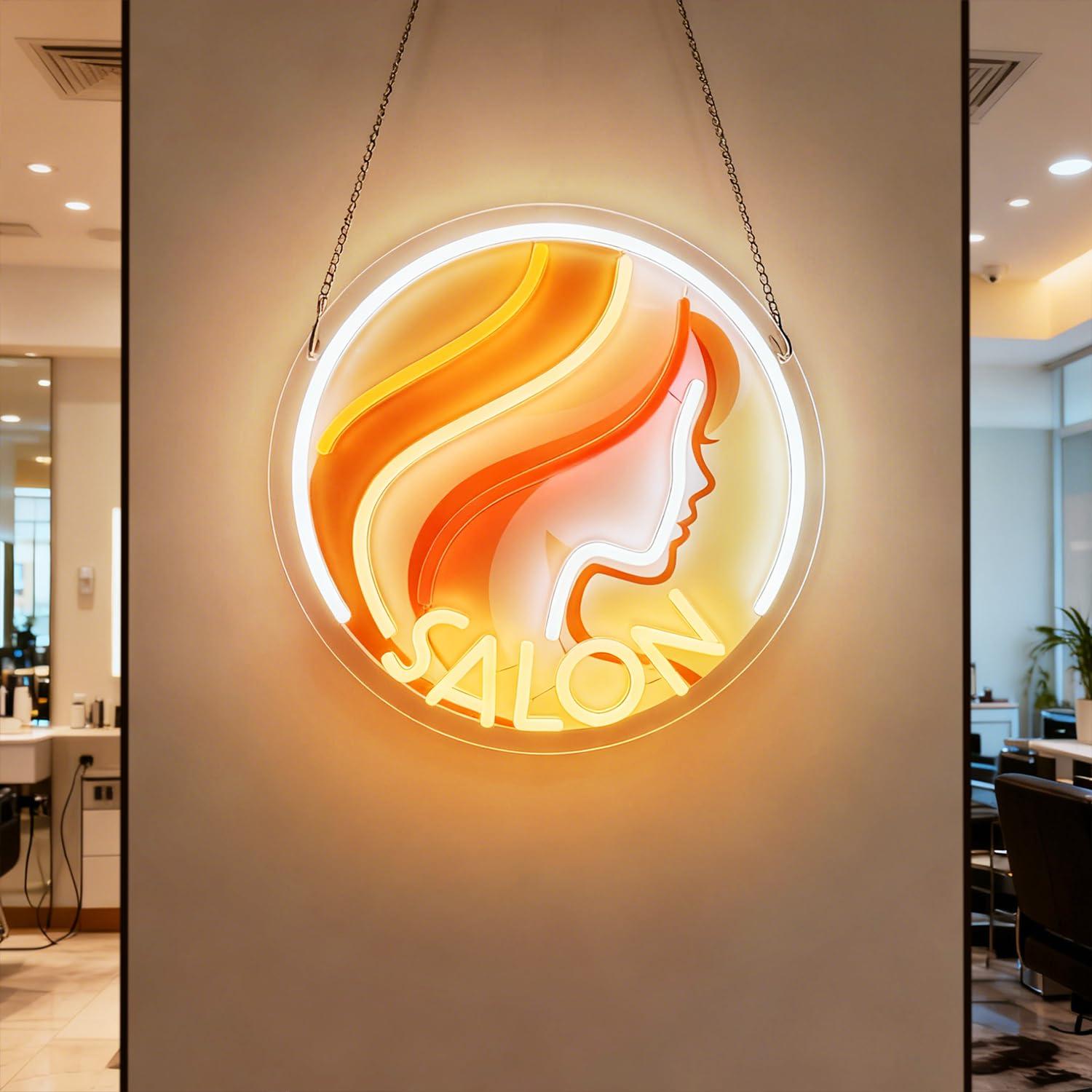 Makeup Beauty Lounge - Insegna al neon Lady Profile Salon